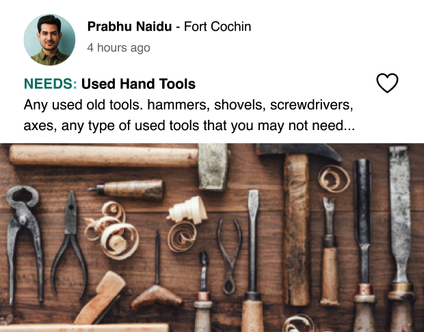 Sample neighborhood feed post